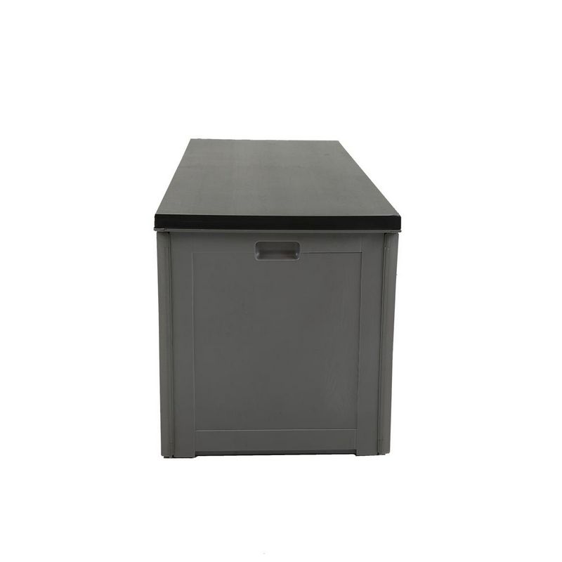 Wensum Plastic Outdoor Storage Box 390 Litres Extra Large - Grey & Black Essentials by Wensum