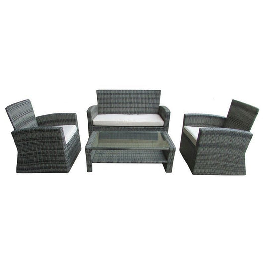 Wensum Deluxe Rattan Garden Furniture Set by Wensum - 4 Seats Cream