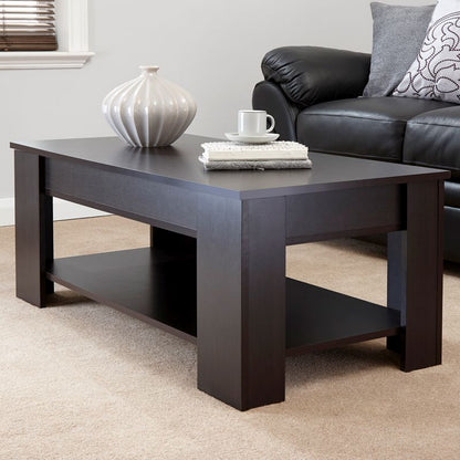 GFW Harper Extending Coffee Table Brown 1 Shelf 105cm