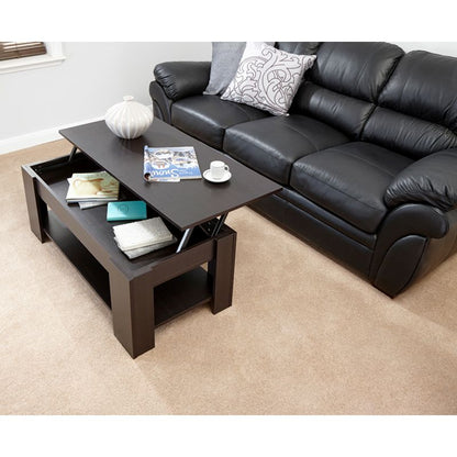 GFW Harper Extending Coffee Table Brown 1 Shelf 105cm