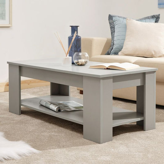 GFW Ember Extending Coffee Table Grey 1 Shelf 105cm