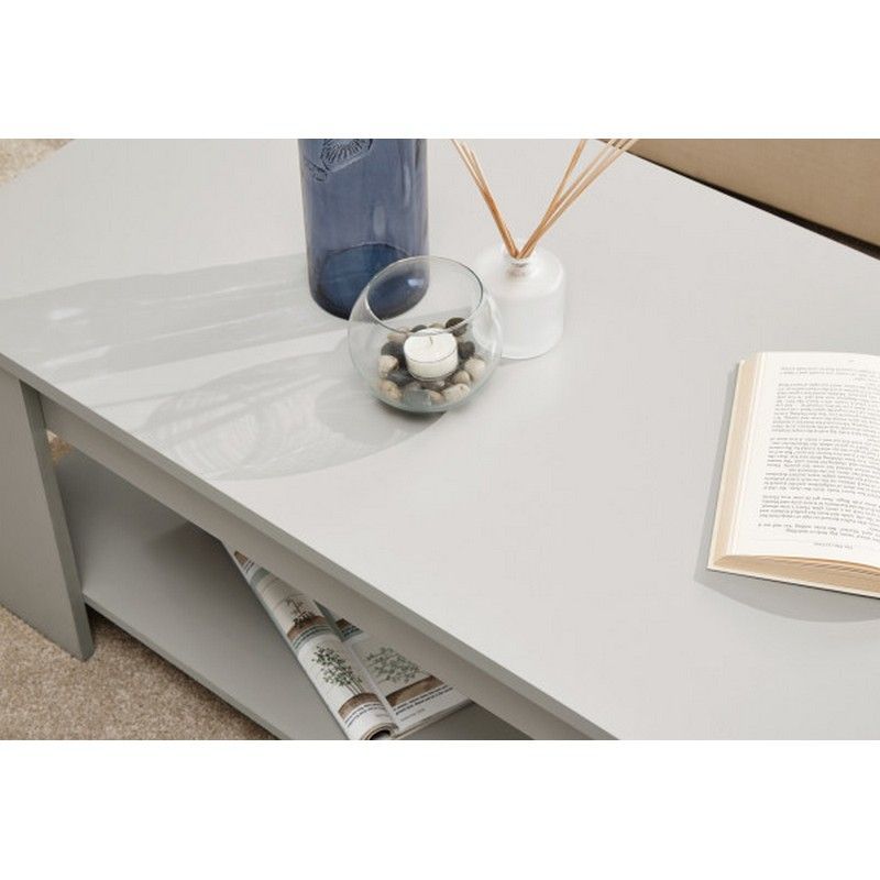 GFW Ember Extending Coffee Table Grey 1 Shelf 105cm