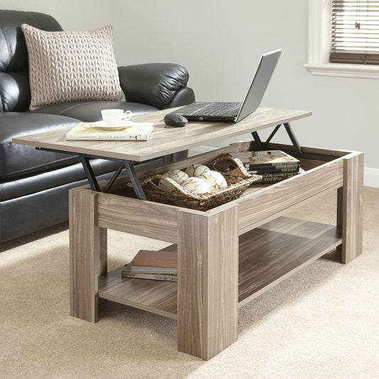 GFW Harper Coffee Table Natural 1 Shelf