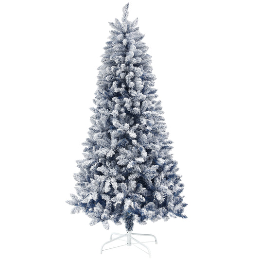 6ft Christmas Tree Artificial - White Frosted Green  700 Tips