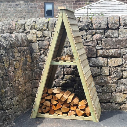 Croft Triangular Garden Log Store by Croft