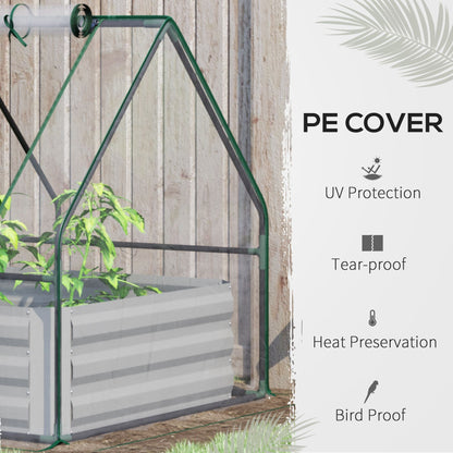 Steel Raised Garden Planter Box Kit with Greenhouse