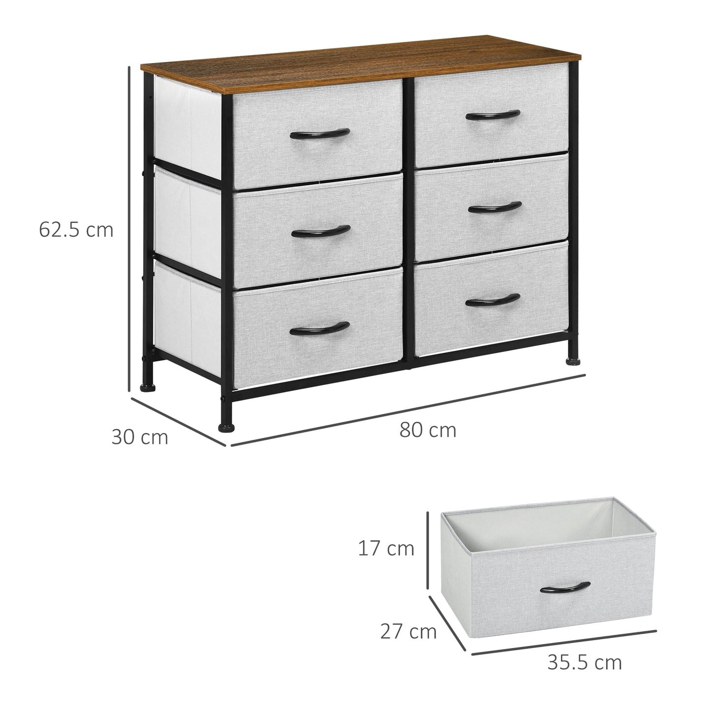 Fabric Chest of Drawers