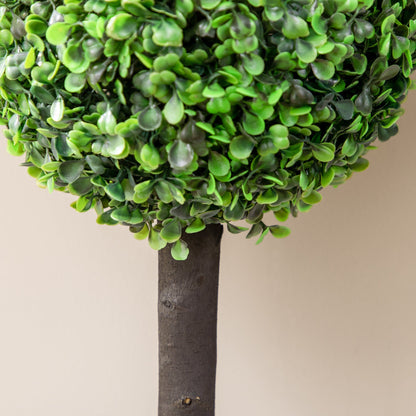 Set of 2 Artificial Plants Boxwood Ball Trees in Pot Fake Plants for Home Indoor Outdoor Decor