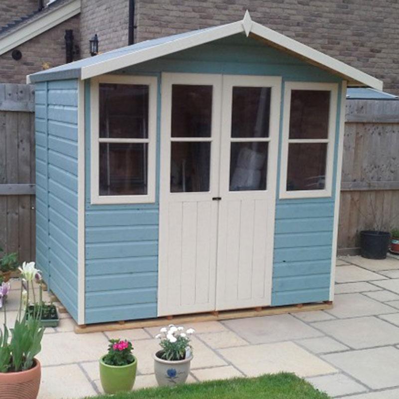 Shire Shire Haddon 6' 8" x 6' 3" Apex Summerhouse - Premium Dip Treated Shiplap