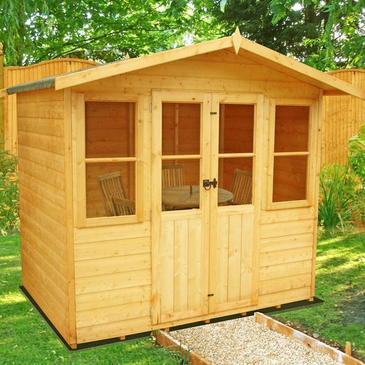 Shire Shire Haddon 6' 8" x 6' 3" Apex Summerhouse - Premium Dip Treated Shiplap