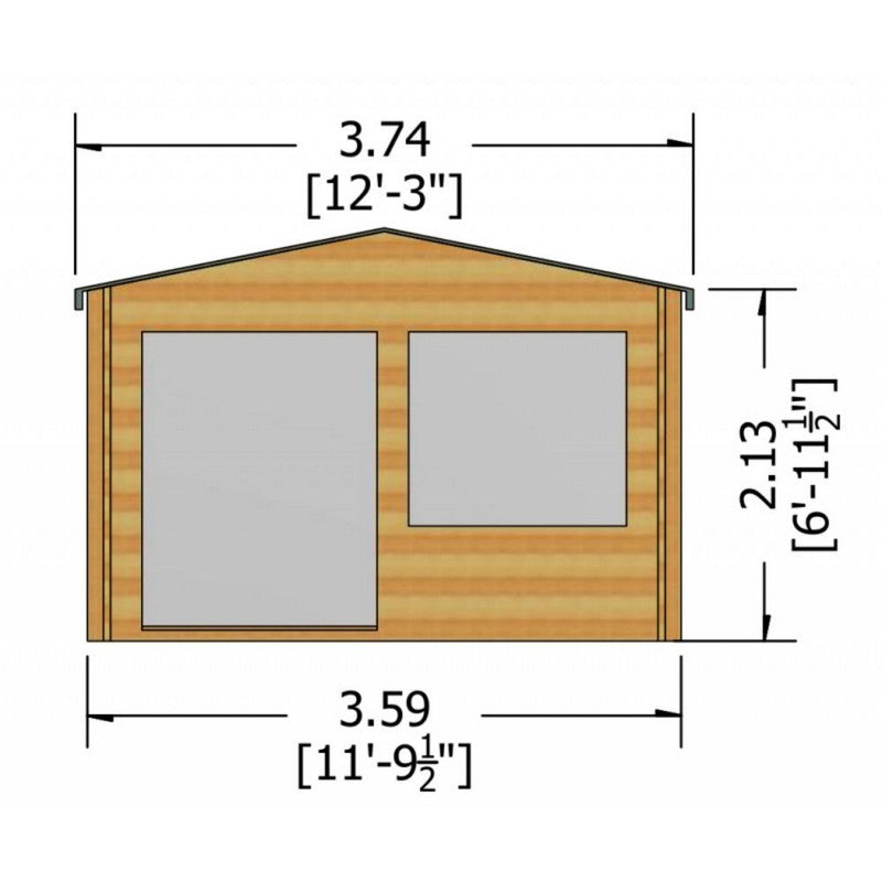 Shire Shire Hale 10' x 12' Apex Log Cabin - Classic 28mm Cladding Tongue & Groove