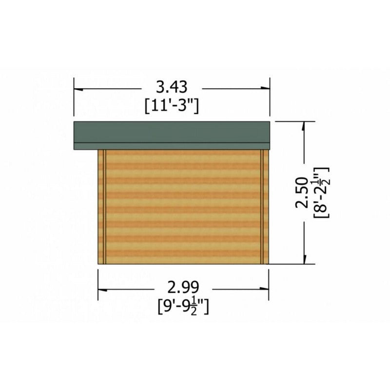 Shire Shire Hale 10' x 12' Apex Log Cabin - Classic 28mm Cladding Tongue & Groove