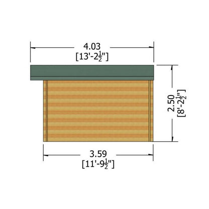 Shire Shire Hale 12' x 12' Apex Log Cabin - Premium 28mm Cladding Tongue & Groove