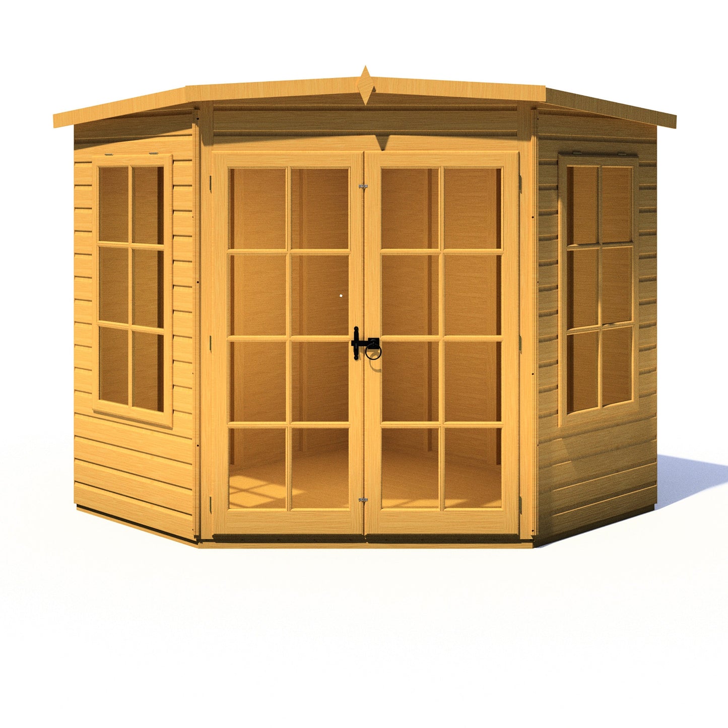 Shire Hampton 6' 8" x 6' 8" Flat Summerhouse - Premium Dip Treated Shiplap