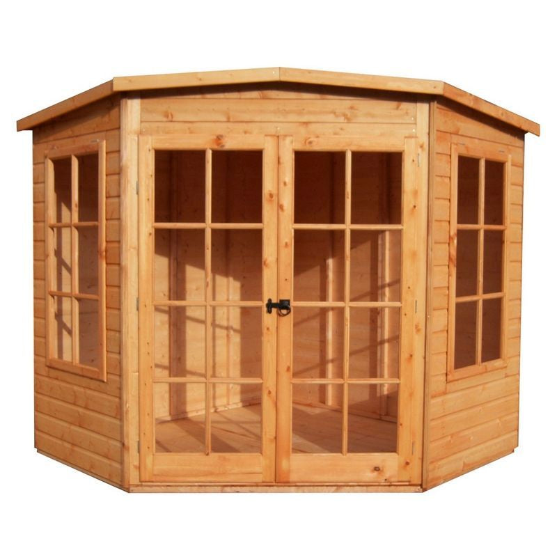 Shire Shire Hampton 6' 8" x 6' 8" Flat Summerhouse - Premium Dip Treated Shiplap