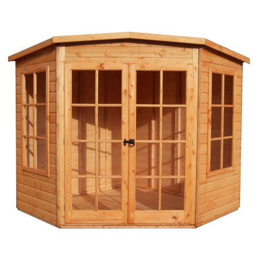 Shire Shire Hampton 7' 4" x 7' 4" Flat Summerhouse - Premium Dip Treated Shiplap