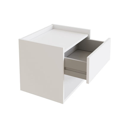 GFW 2 Harmony Bedside Tables White 1 Shelf 1 Drawer