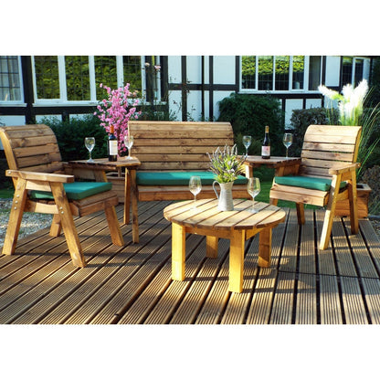 Charles Taylor 4 Seat Circular Table Combi Scandinavian Redwood Garden Furniture