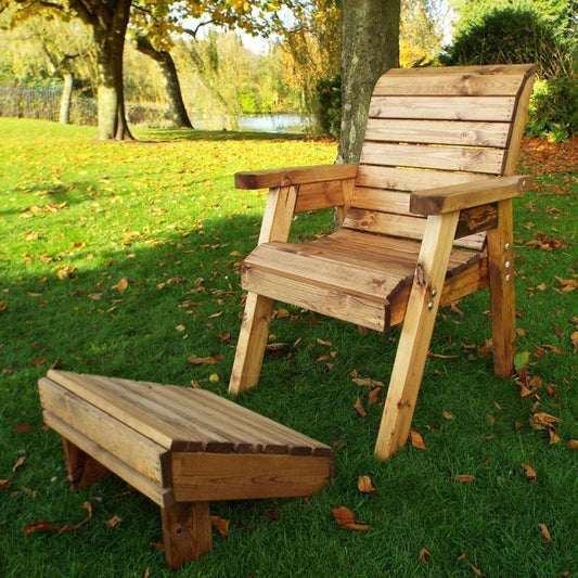 Charles Taylor Scandinavian Redwood Garden Armchair Relaxer Set by Charles Taylor