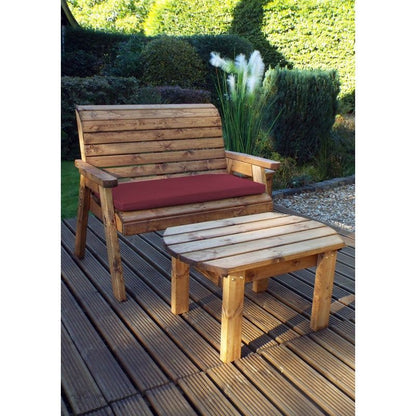 Charles Taylor Deluxe Garden Furniture Set by Charles Taylor - 2 Seats Burgundy Cushions