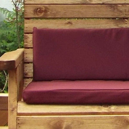 Charles Taylor Deluxe Garden Planter Bench by Charles Taylor - 2 Seats Burgundy Cushions