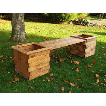 Charles Taylor Deluxe Garden Planter Bench by Charles Taylor - 2 Seats Green Cushions