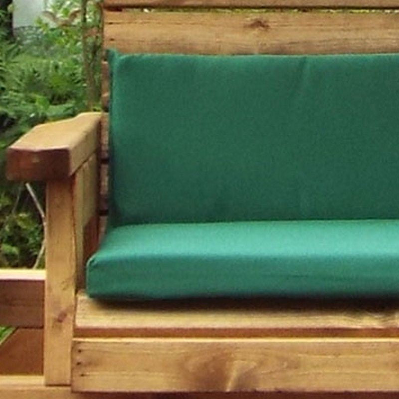 Charles Taylor Deluxe Garden Planter Bench by Charles Taylor - 2 Seats Green Cushions