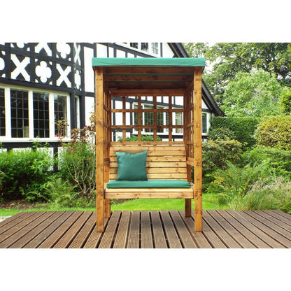 Charles Taylor Bramham Garden Arbour by Charles Taylor - 2 Seats Green Cushions