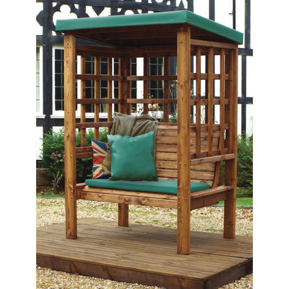 Charles Taylor Bramham Garden Arbour by Charles Taylor - 2 Seats Green Cushions