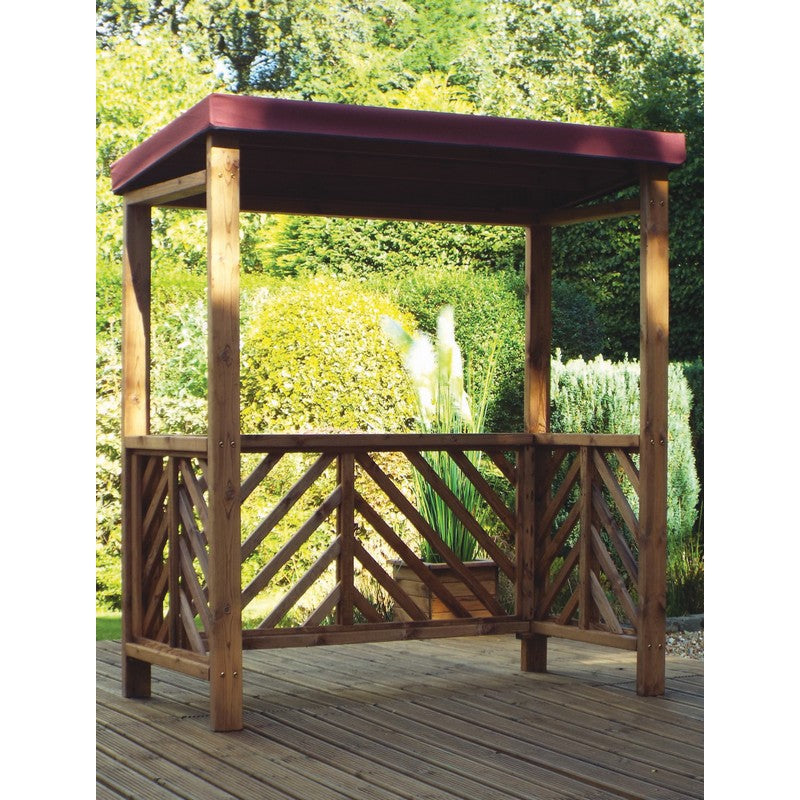 Charles Taylor Scandinavian Redwood Garden BBQ Shelter by Charles Taylor Burgundy