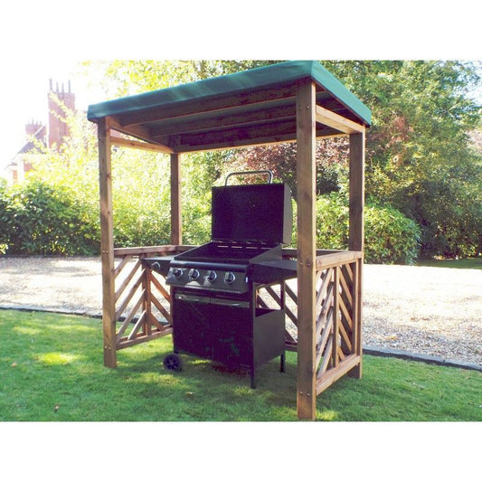 Charles Taylor Scandinavian Redwood Garden BBQ Shelter by Charles Taylor Green