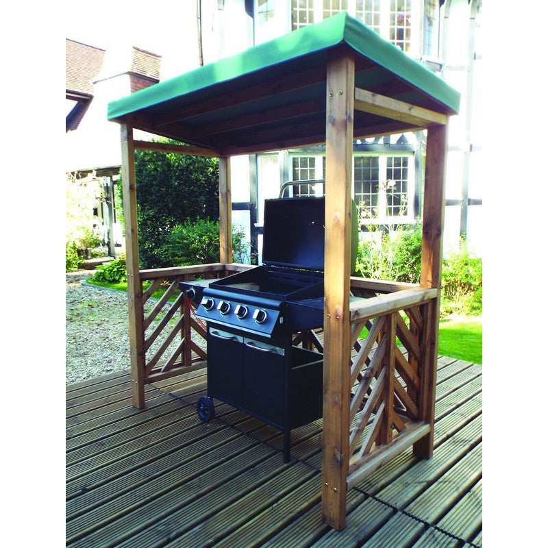 Charles Taylor Scandinavian Redwood Garden BBQ Shelter by Charles Taylor Green