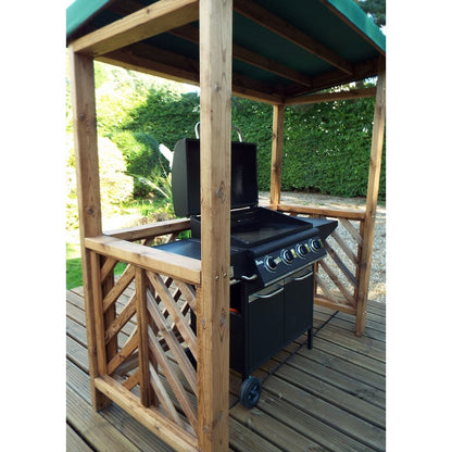 Charles Taylor Scandinavian Redwood Garden BBQ Shelter by Charles Taylor Green