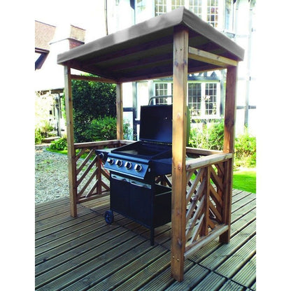 Charles Taylor Scandinavian Redwood Garden BBQ Shelter by Charles Taylor Grey