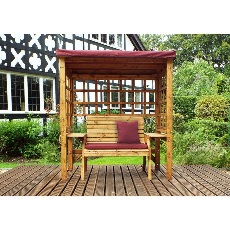 Charles Taylor Wentworth Garden Arbour by Charles Taylor - 2 Seats Burgundy Cushions