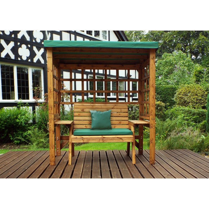 Charles Taylor Wentworth Garden Arbour by Charles Taylor - 2 Seats Green Cushions