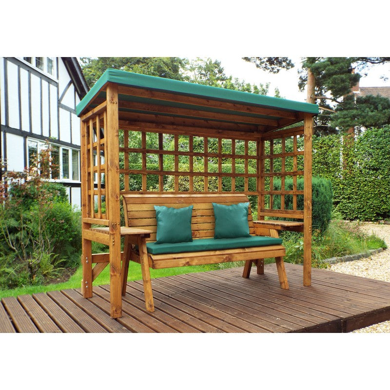 Charles Taylor Wentworth Garden Arbour by Charles Taylor - 3 Seats Green Cushions