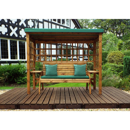 Charles Taylor Wentworth Garden Arbour by Charles Taylor - 3 Seats Green Cushions