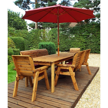 Charles Taylor 8 Seat Rectangular Table Combi Scandinavian Redwood Garden Furniture