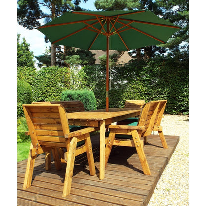 Charles Taylor 8 Seat Rectangular Table Combi Scandinavian Redwood Garden Furniture