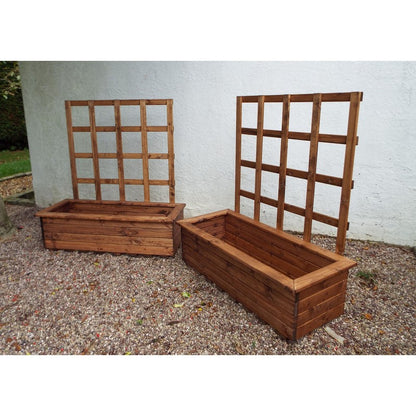 Charles Taylor Scandinavian Redwood Garden Planter Trellis Set by Charles Taylor