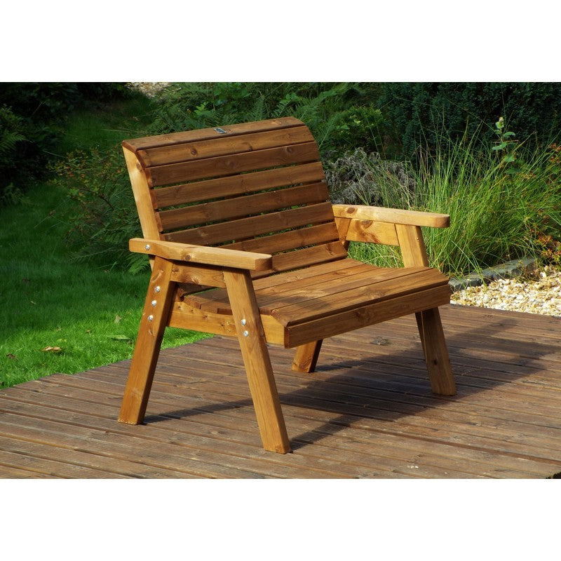 Charles Taylor Traditional Garden Bench by Charles Taylor - 2 Seats Burgundy Cushions