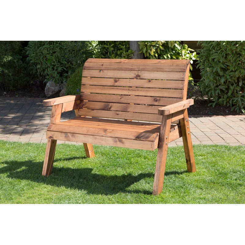 Charles Taylor Traditional Garden Bench by Charles Taylor - 2 Seats Burgundy Cushions