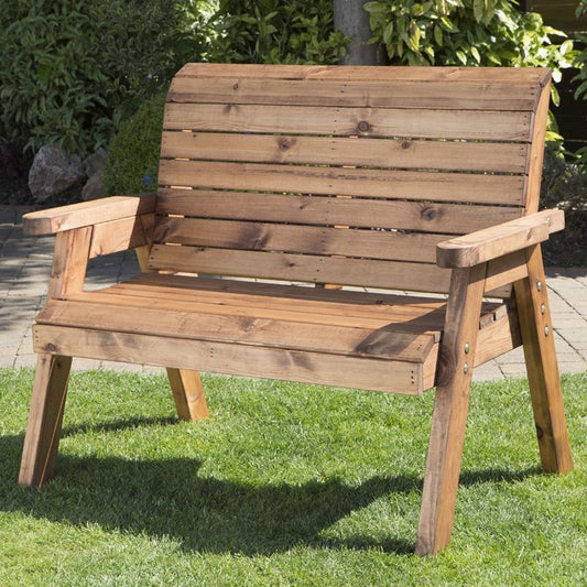 Croft Scandinavian Redwood Garden Bench by Charles Taylor - 2 Seater