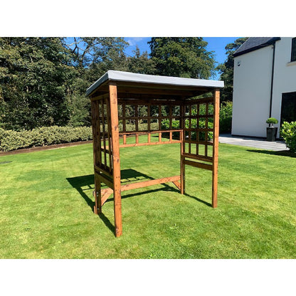 Charles Taylor Scandinavian Redwood Garden BBQ Shelter by Charles Taylor Grey