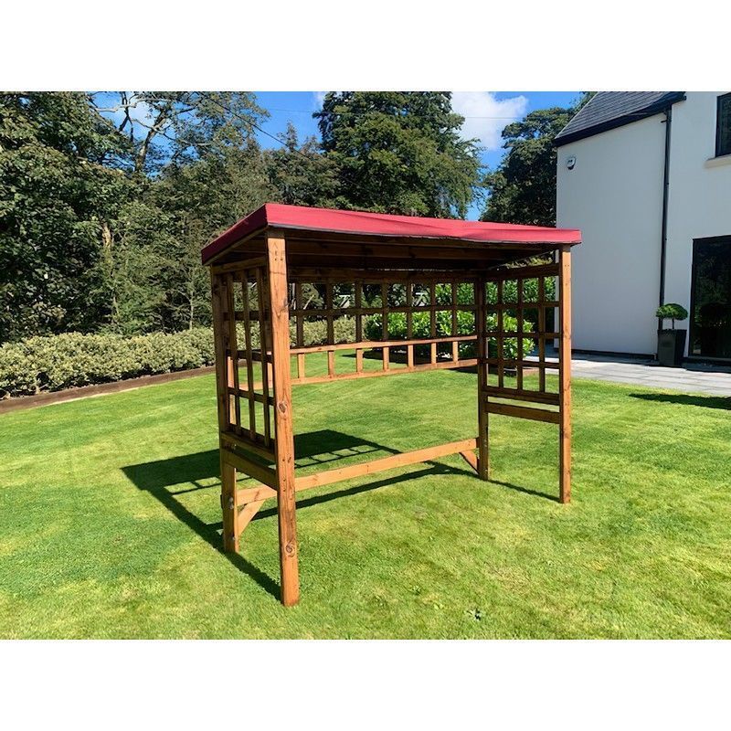 Charles Taylor Scandinavian Redwood Garden BBQ Shelter by Charles Taylor Burgundy