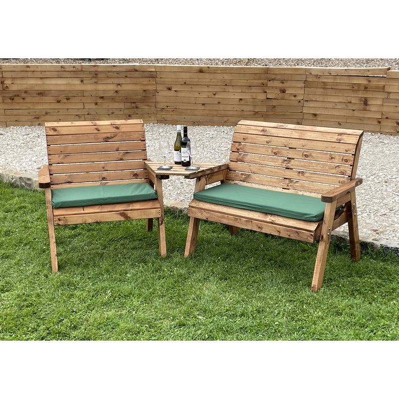 Garden Tete a Tete by Charles Taylor - 1 Bench 1 Grand Chair Angled Tray