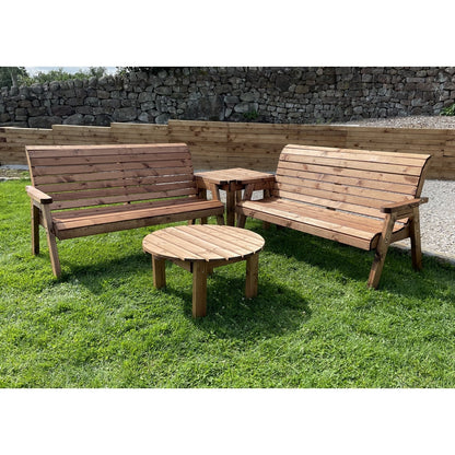 Garden Furniture Set by Charles Taylor - 2 Large Bench Square Tray Round Coffee Table