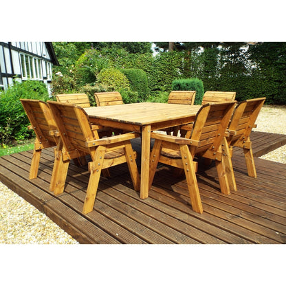 Charles Taylor 8 Seat Deluxe Chair Scandinavian Redwood Square Garden Furniture