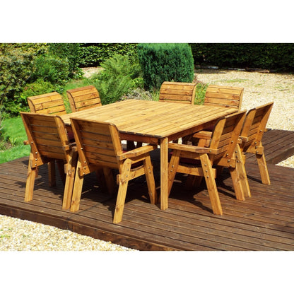 Charles Taylor 8 Seat Deluxe Chair Scandinavian Redwood Square Garden Furniture